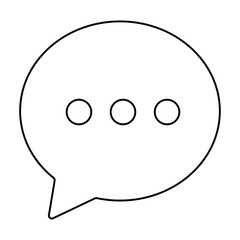 Chat Bubble Line Icon of Chat & Message Bubble Icon Set