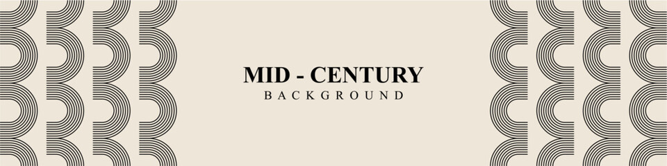 Stripe line mid century background vector for retro aesthetics, minimal art, and graphic design. Useful for illustrating a timeless, classic feel.