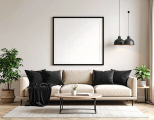 Modern living room mock-up