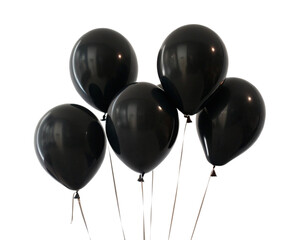 black balloons isolated, cut-out  © Julay