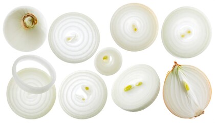 Close-up sliced onions