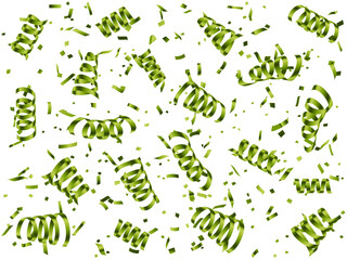 テープ吹雪、ねじれ、4黄緑