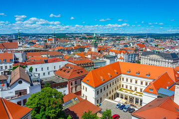 Naklejka premium Skyline of the old town of Brno, Czech republic