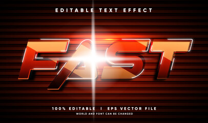 fast 3d vector text effect editable with modern style