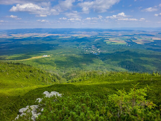 Naklejka premium Panorama view of Tatranska Lomnica in Slovakia