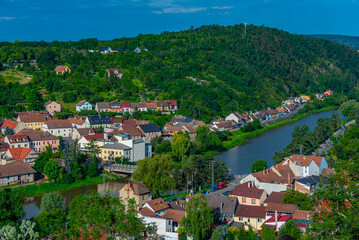 Fototapeta premium Panorama view of Dolni kounice town in Czech republic