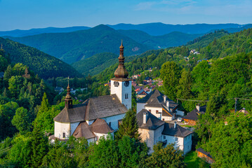 Panorama view of Spania Dolina in Slovakia © dudlajzov