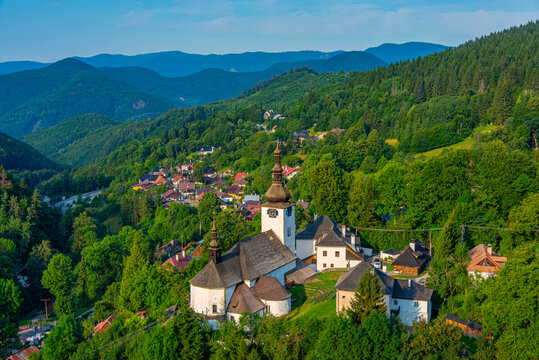 Panorama view of Spania Dolina in Slovakia