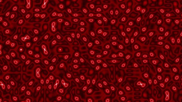 4K Slow Motion Red Disgusting Liquid Movement Strage Weird Things Alen with bright highlight glossy ring Reflection Abstract Background Animation 