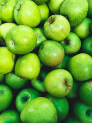 Top View of a Large Heap of Fresh Brastagi Apples