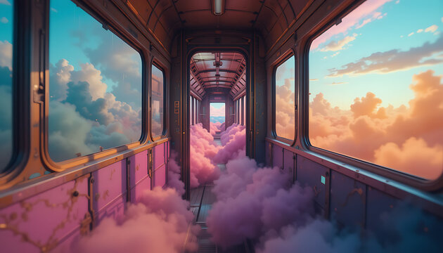 Fototapeta view of the train train on the railway train on the bridge beautiful view and seen beautiful background and wallpaper hd picture 