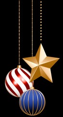 3D素材_クリスマスオーナメント