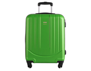 Green Suitcase Front View, isolated on transparent background PNG