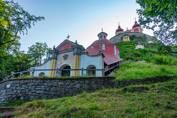 Obraz premium Calvary at Banska Stiavnica viewed during day, Slovakia