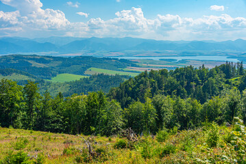 Fototapeta premium Panorama view of Liptov dam in Slovakia