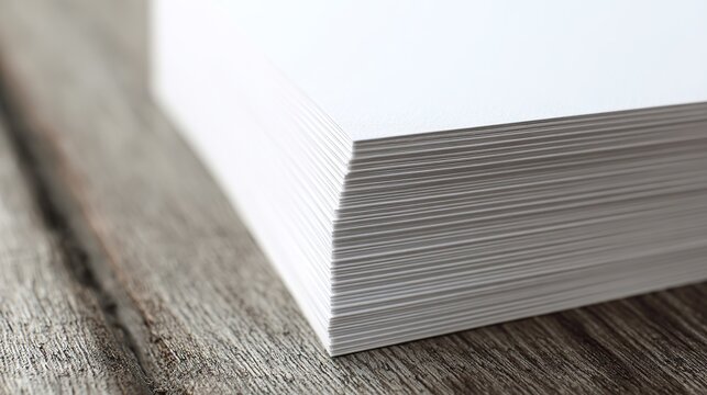 A stack of white paper with textured edges in black and gray tones, perfect for writing letters, creating a classic stationery suitable for formal or personal communication needs.