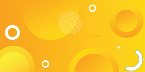 yellow waves background. Circle shapes composition. Dynamic shapes composition and elements. Modern design vector illustration