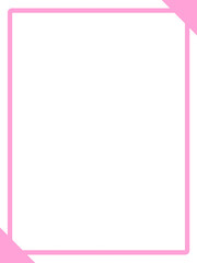 縦フレーム3,ピンク,枠,デザイン,カード,インフォメーション,三角,メッセージ,伝言,告知,お知らせ,メモ,コメント,広告,シンプル,直線的,囲み