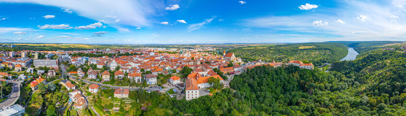 Panorama view of the old town of Znojmo, Czech republic