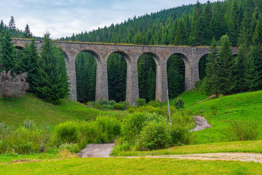 Chmarossky viaduct bridge in Slovakia during a cloudy day - Powered by Adobe