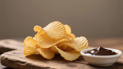 Potato chips with dip