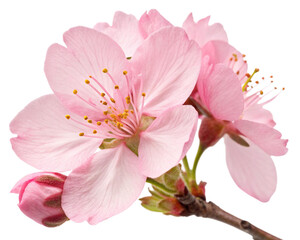 Naklejka premium pink cherry blossom cut-out 