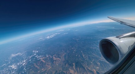 Airplane view of Earth's surface
