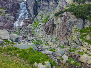 Skok waterfall in high Tatras national park in Slovakia © dudlajzov