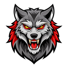 Dark Fantasy Mascot with Neon Purple Highlights and Ornamental Facial Details