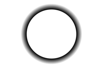 Abstract Black Circle on White Background