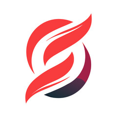 Modern Initial Logo with Angled Strokes, Minimal Curvature, and Fluid S-Like Vector Balance