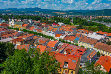 Obraz premium Panorama view of the peace square in Trencin, Slovakia
