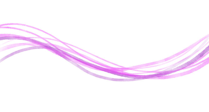 Artistic Purple Watercolor Wave Stroke element - Powered by Adobe