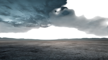 Dramatic Desert Landscape, isolated on transparent background