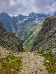 Lomnicke sedlo during a cloudy day in Slovakia