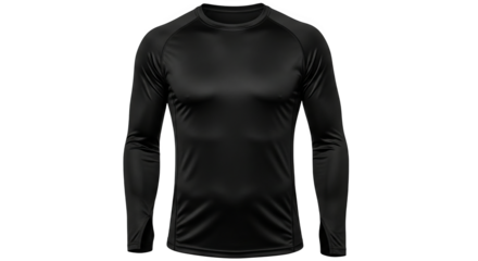 Black Long Sleeve Rash Guard Mockup