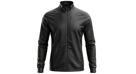 Black Softshell Jacket Mockup Front View