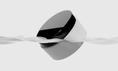 3d illustraion of cosmetic skincare beauty spa cream mockup, bathroom interior, medical healthcare treatment, fashion of makeup, bottle tube of packaging