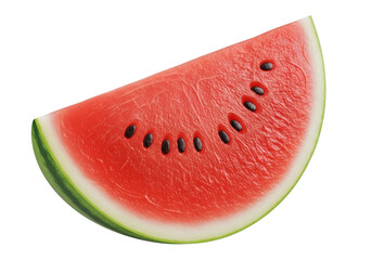 Delicious Watermelon Slice Close Up Revealing Juicy Red Flesh and Black Seeds Isolated on Black Background Promoting Summer Refreshment and Healthy Eating