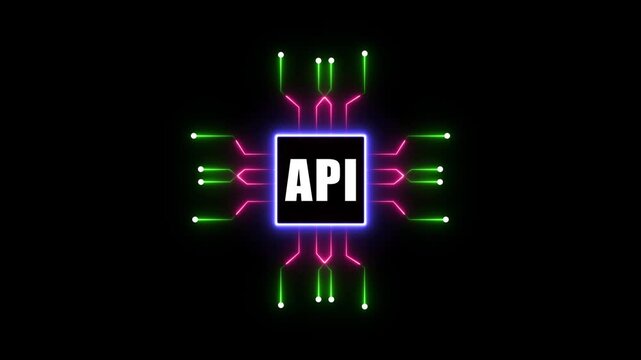 glowing APL microchip with neon green and pink circuits, symbolizing artificial intelligence, advanced computing, machine learning, digital innovation, cyber technology, electronic systems,
