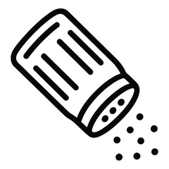 Salt shaker outline icon vector illustration for food seasoning and cooking ingredient design needs  vector silhouette