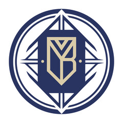 Geometric Monogram Crest with Circular Fusion of Letterforms and Subtle Digital Identity
