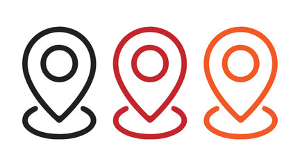 Design of Universal Location Markers in Black and Blue for Geolocation Service