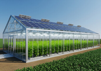 Obraz premium greenhouse with plants in a greenhouse