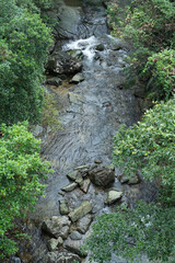 吊り橋から見下ろした比地川