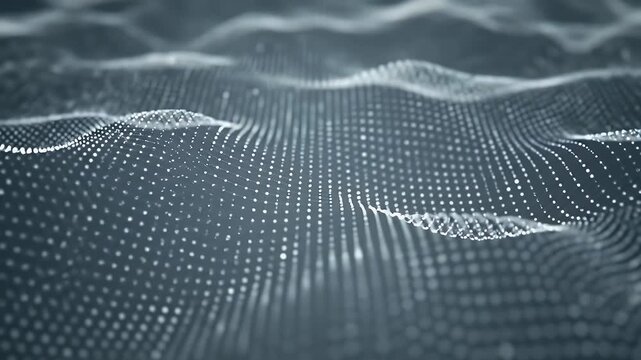 Abstract Grey Wave Particle Background