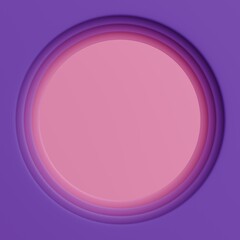 3Dフレーム素材_丸_紫