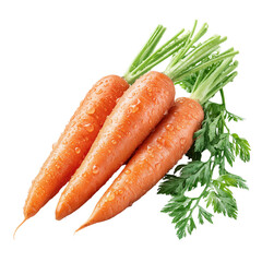 bunch of carrots isolated on transparent background