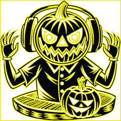 Vector tribal tattoo illustration with a winged skull design, a symbol of death and rock and roll