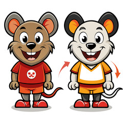 Alternate Mouse Mascot with Updated Expression and Background